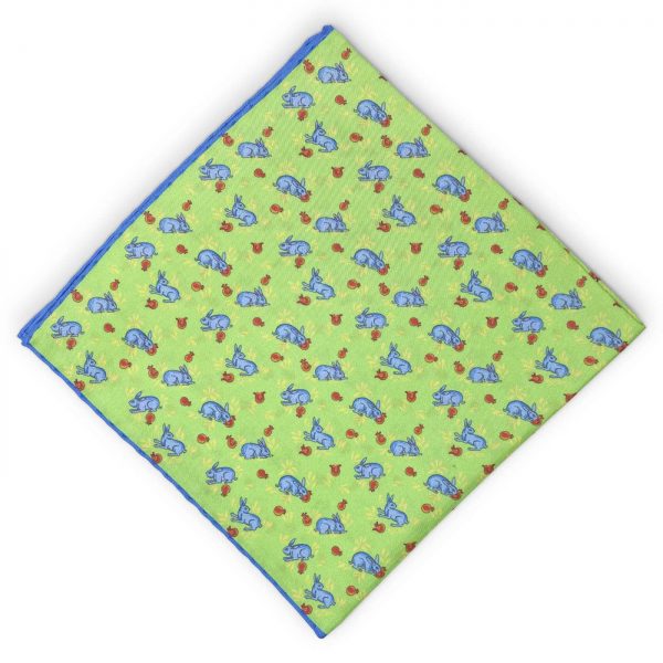 Lapin: Silk Pocket Square - Green