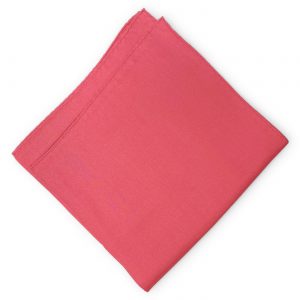 Solid: Silk Pocket Square - Light Red