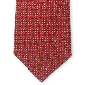 Bespoke Fine Squares: Tie - Red
