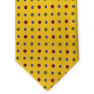 Flower Foulard: Tie - Yellow