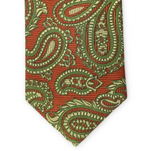 Paisley: Tie - Orange/Yellow