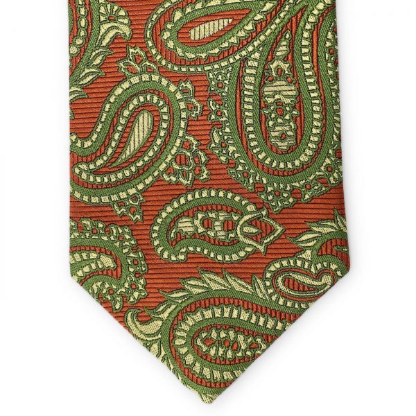 Paisley: Tie - Orange/Yellow