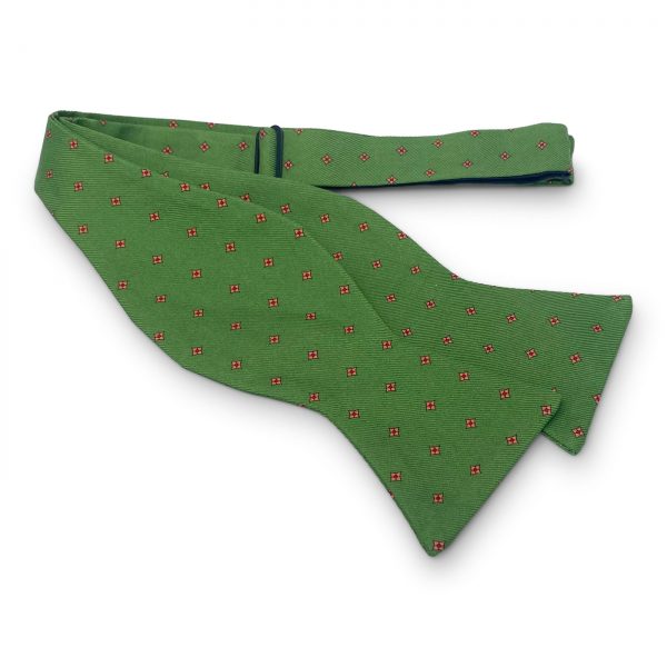 Square Foulard: Bow - Green/Pink