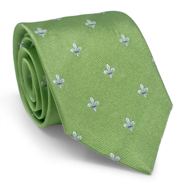 Fleur de Lis: Tie - Green