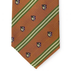 Striped Crest: Tie - Orange