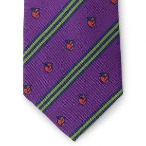 Striped Crest: Tie - Purple
