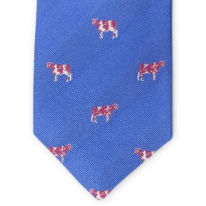 Cows: Tie - Blue/Pink