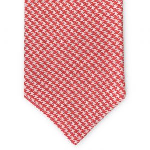 Houndstooth: Tie - Red/White