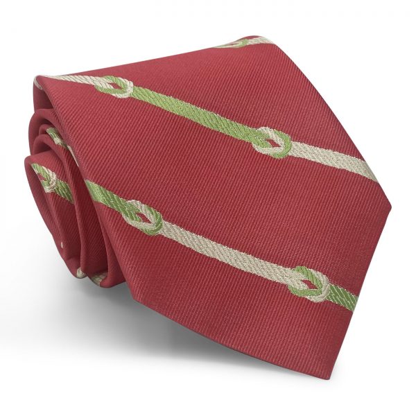 Knotted Stripe: Tie - Coral