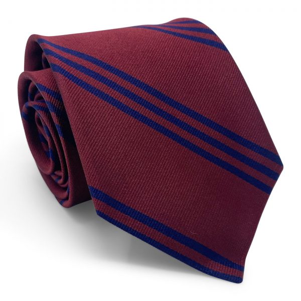 College Collection Stripes: Tie - Maroon/Navy