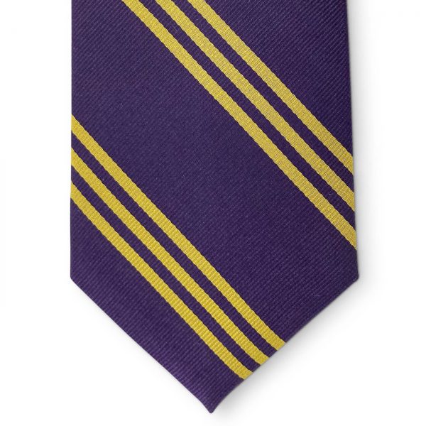 College Collection Stripes: Tie - Purple/Gold