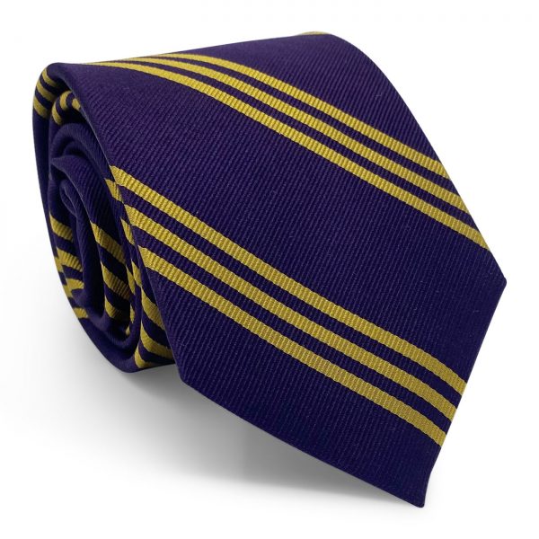 College Collection Stripes: Tie - Purple/Gold