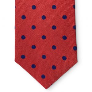 College Collection Dots: Tie - Red/Navy
