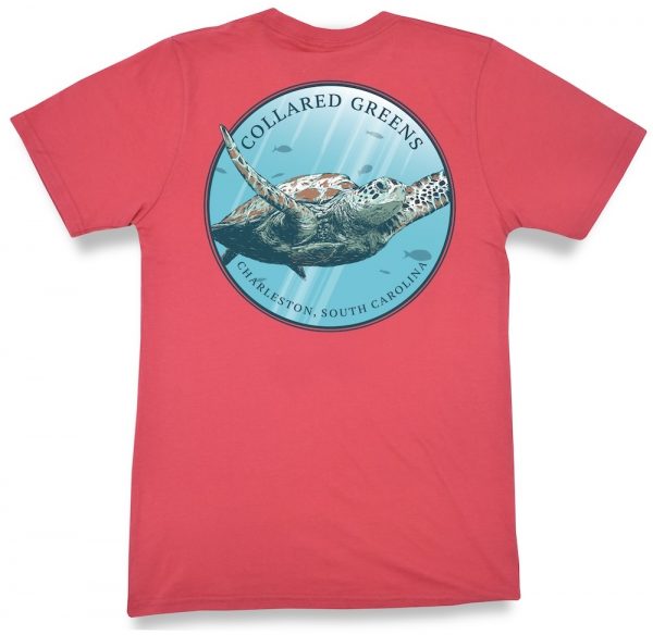 Southern Sea Turtle: Short Sleeve T-Shirt - Coral