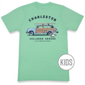 Beach Bound Bulldog Charleston: Kid's Short Sleeve T-Shirt - Fairway