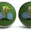 Bicycle Race: Cufflinks - Green