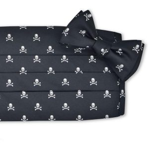 Skull & Crossbones: Cummerbund Set - Black