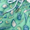 Oyster Affair: Kid's Swim Trunks - Mint
