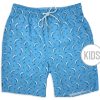 Tarpon Tricks: Kid's Swim Trunks - Turquoise