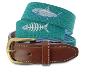 Catch of the Day: Embroidered Belt - Aqua