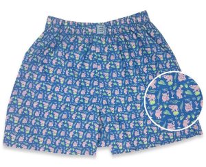 Pink Elephants: Boxers - Navy