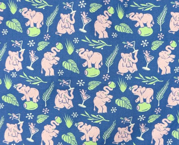 Pink Elephants: Boxers - Navy