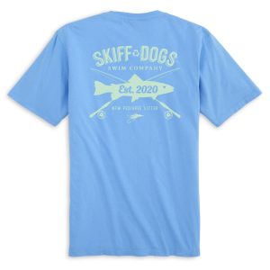 Upstream Battle: Pocket Short Sleeve T-Shirt - Azure
