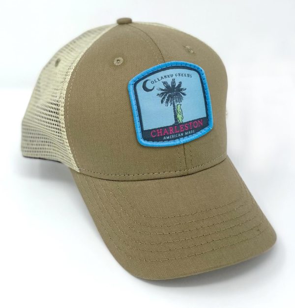 Palmetto Bear: Badged Trucker Cap - Driftwood